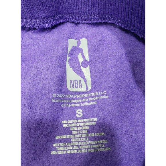 NBA Lakers Womens Jogger Pants Sweatpants Purple Wide Leg Drawstring Size Small - Picture 5 of 8